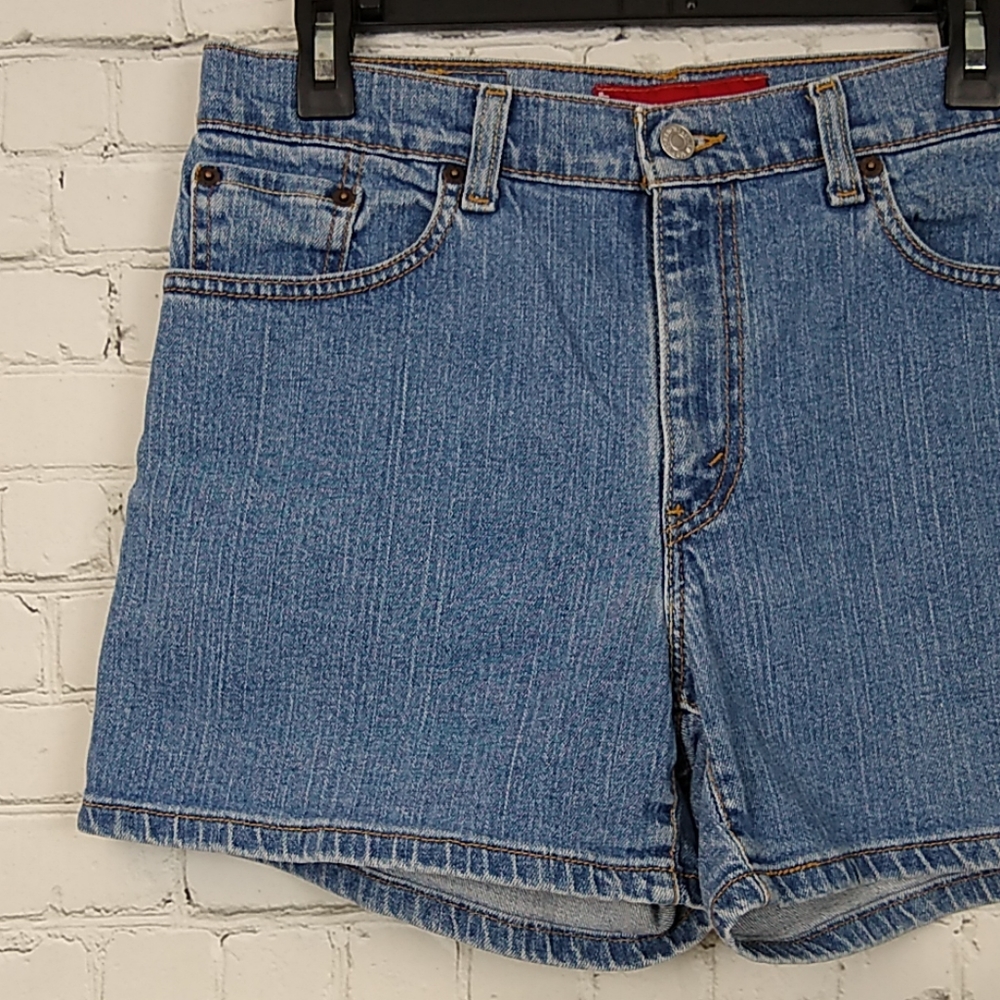 Vtg Levi' Denim Blue Jean Shorts 9 JR Low Stretch - Picture 6 of 8